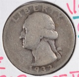 1932-S WASHINGTON QUARTER, VG -KEY COIN