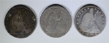 SEATED HALF DOLLAR LOT: