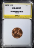 1909 VDB LINCOLN CENT LVCS SUPERB GEM