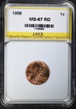 1958 LINCOLN CENT, LVCS SUPERB GEM BU RED