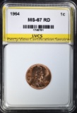 1964 LINCOLN CENT, LVCS SUPERB GEM BU RED