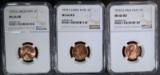 3 - 1970-S LG DT LINCOLN CENTS NGC