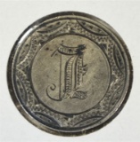 1857 10C SILVER LOVE TOKEN