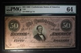 1864 $50 CONFEDERATE STATES OF AMERICA