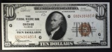 1929 $10 NATIONAL CURRENCY  CH.CU