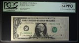 1974 $1 FEDERAL RESERVE NOTE PCGS 64PPQ