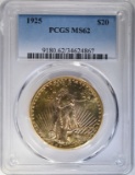 1925 $20 ST GAUDENS GOLD PCGS GENUINE