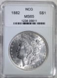 1882 MORGAN DOLLAR NCG GRADED SUPERB GEM BU