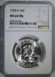 1958-D FRANKLIN HALF DOLLAR NGC