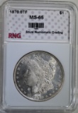 1878 8TF MORGAN DOLLAR RNG GEM BU