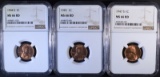 1944-S, 1945, 1947-S NGC MS66 RD