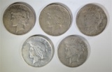 5-1922-D CIRC PEACE DOLLARS