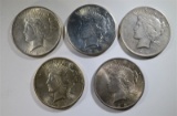 5-1925 CIRC PEACE DOLLARS