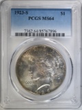 1923-S PEACE DOLLAR, PCGS MS-64