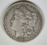 1891-CC MORGAN DOLLAR  FINE