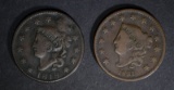 1818 F/VF & 1831 F/VF LARGE CENTS