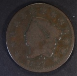 1827 LARGE CENT  G/VG