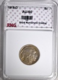 1918-D BUFFALO NICKEL RNG AU