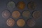 10-LOWER GRADE LARGE CENTS VARIOUS DATES