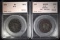 SEGS GRADED LG CENTS 1819 N-8  & 1819 N-6 EDS F/VF