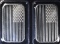 2-AMERICAN FLAG 1oz .999 SILVER BARS