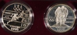 1995 ATLANTA OLYMPICS 2 pc SILVER DOLLAR