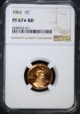 1961 LINCOLN CENT, NGC PR-67* RED