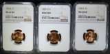 3 - 1955 S LINCOLN CENTS NGC MS66 RD