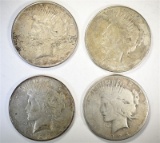 4-CIRC 1923-S PEACE DOLLARS