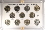 SET OF GEM BU JEFFERSON SILVER WAR NICKELS