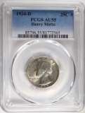 1934-D WASHINGTON QUARTER PCGS AU55