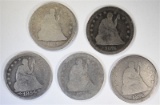 CIRC SEATED LIBERTY QUARTERS: