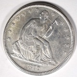 1877 SEATED HALF DOLLAR, XF