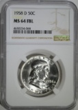 1958-D FRANKLIN HALF DOLLAR NGC