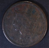 1841 LARGE CENT  F+  BETTER DATE