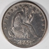 1854-O ARROWS SEATED LIBERTY HALF DOLLAR  UNC