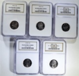 1992-S, 96-S, 98-S, 99-S, 2000-S JEFFERSON NICKELS