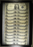 12 - SILVER CERTIFICATES IN FRAME DISPLAY