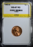 1953-S LINCOLN CENT LVCS SUPERB GEM