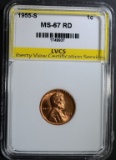 1955-S LINCOLN CENT LVCS SUPERB GEM