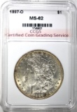 1897-O MORGAN DOLLAR, CCGS BU