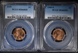 1939 & 49-S LINCOLN CENTS PCGS MS-66 RD