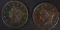 2-1837 LARGE CENTS, VF POROSITY