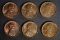6 LINCOLN CENTS: 1917, 1918, 1919, 1920,