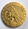 1909-D $5.00 GOLD INDIAN  CH BU