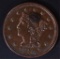 1846 LARGE CENT, AU/BU cleaned