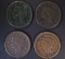 1845, 46, 47 & 48 LARGE CENTS, VG