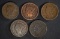 5 LARGE CENTS: 1849 FINE, 1848 VG, 1847 VG,