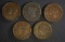 5 LARGE CENTS: 1838 VG, 1839 VG, 1840 VG,