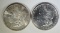 1878-S & 1880-S MORGAN DOLLARS, CH BU